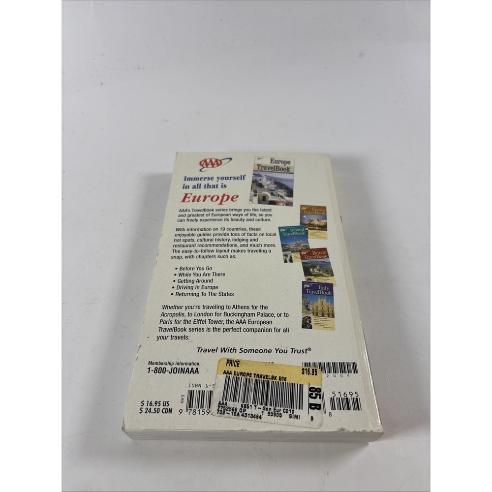 AAA Europe Travel Book Excellent Condition 2004 Sixth Edition - Picture 2 of 2